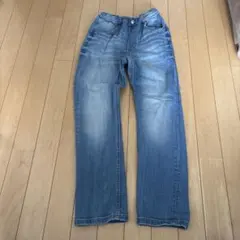 GU ストレートパンツ デニム ストレッチ 140
