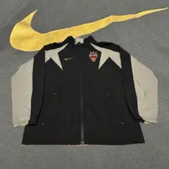 00s OLD NIKE 短丈 トラックジャケット Y2K グランジ 刺繍ロゴ