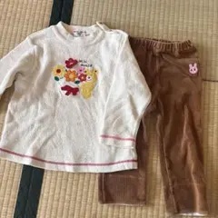 Miki House 花柄トップスとパンツセット 100
