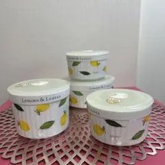 EJIRY ＊ ホーロー・保存容器 ・2個セット・入れ子容器・チェリー