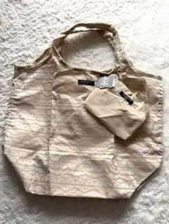 新品 FAUCHON フォション 収納袋付き エコバッグ ベージュ