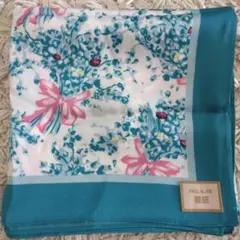 未使用 UNIQLO ユニクロ PAUL & JOE 白 ブルー 花束 スカーフ