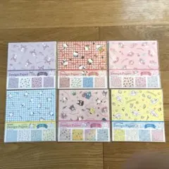 【新品未使用】サンリオ　デザインペーパー　折り紙　セリア　キティ　シナモロール