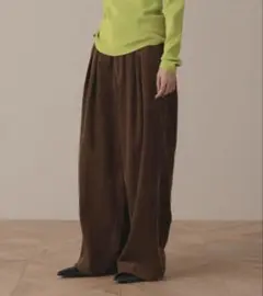 LOWRYSFARM ブラウン コーデュロイ ワイドパンツ