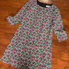 美品✨ホコモモラ ワンピース 花柄総柄カラー サイズ40 ゆったりシルエット