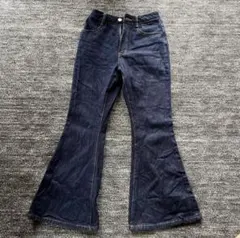 ハイウエストフレアデニムパンツS