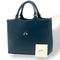 美品 キタムラ トートバッグ ハンドバッグ 自立 Kロゴ レザー ステッチ