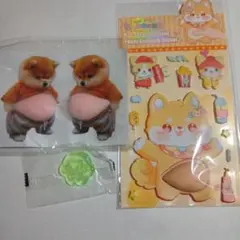 柴犬　ぷにぷに　シール　スクイーズ　お腹　ぽっこり　シリコン　肉球　3枚