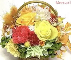 バスケットアレンジ プリザーブドフラワーアレンジメント ビタミン系 母の日