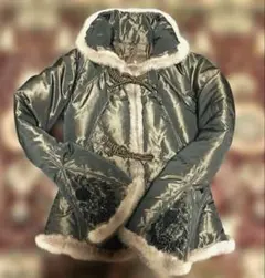 Moncler モンクレール　ミンクトリム　刺繍　ダウンジャケット　サイズ1