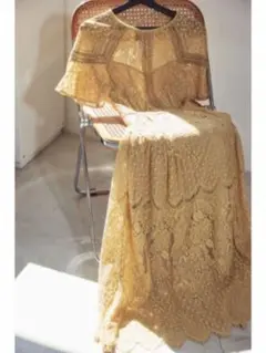 新品タグ付き【SNIDEL】バックシャンレースワンピース　サイズ1