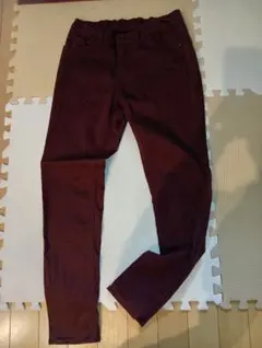 coen バーガンディ スキニーパンツ M