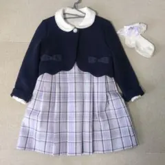 anyfam チェック　ワンピース　4点セット　入学式　120cm