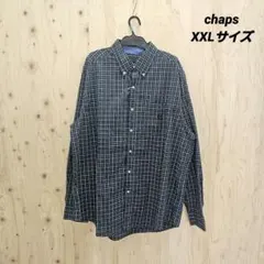 『 chaps (アメリカ古着) 』BDロゴ刺繍チェックシャツ / XXLサイズ