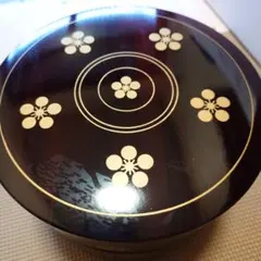 重箱 黒色 金色花模様