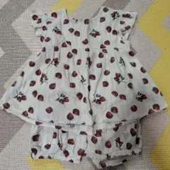 バースデイ　キッズ　フタフタ　いちご　ノースリーブ　パンツ　セットアップ