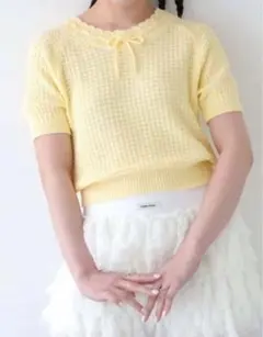 nomnom 立体感のあるぽこぽこした素材が特徴的なサマーニット