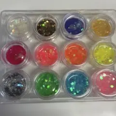 ホログラムグリッター ネイルパーツ 12色セット