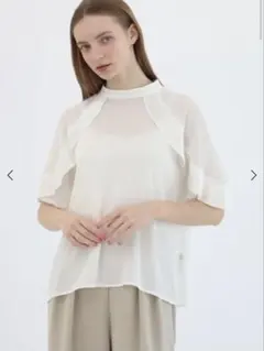 定価15000円◇新品タグ付き◇ヤマダヤ◇ドレープスリーブブラウス オフ