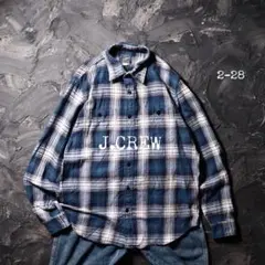 オンブレチェック ブルー