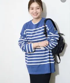 【美品】JOURNAL STANDARD コットンボーダープルオーバー