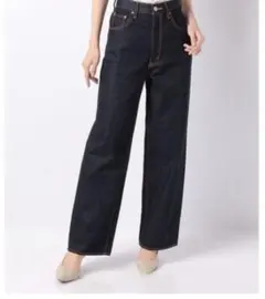 ワイドレッグデニムパンツ マウジー moussy デニム