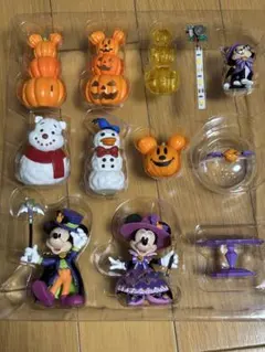 ディズニー ハロウィン2024 ミニチュアフィギュア チャーム 2品セット