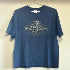 Harley-Davidson USA製 両面プリント 2XL ネイビー 古着
