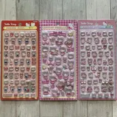 【正規品】キティちゃん　ボンボンドロップシール　3シートセット