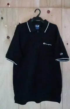 Champion ブラック ポロシャツ