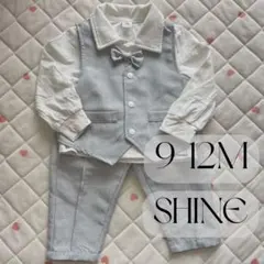 ベビー　タキシード　スーツ　9-12M 80 90 結婚式　撮影　ネクタイ　衣装