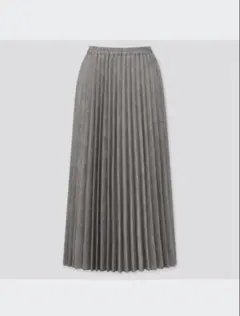 ユニクロ　UNIQLO アコーディオン　ロングプリーツスカート　Lサイズ　グレー