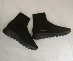 【極美品】PRADA ブーツ　箱付き　レディース　ウール　サイドジップ　グレー 2025年最新】PRADA レディース ブーツの人気アイテム - メルカリ