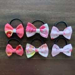 ベビー　キッズ　リボン ヘアゴム ハンドメイド　3個セット