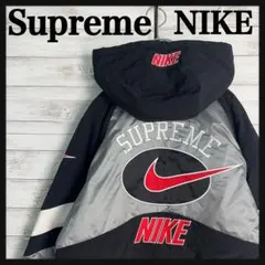 12028【美品・コラボ】シュプリーム × ナイキ　刺繍ロゴジャケット　即完売