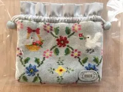 フェイラー　FEILER ✖️ 鳩居堂　巾着ポーチ　メモリアルピジョン【美品】のサムネイル