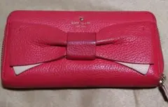 Kate Spade 赤 リボン付き 長財布