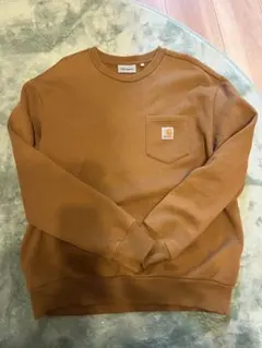 【大人気】carhartt☆スウェット L ゆるだぼ 胸元刺繍 ポケットあり
