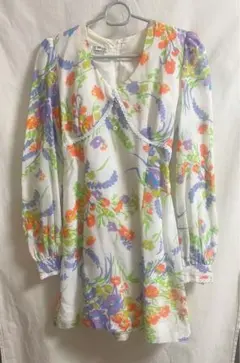 vintage flower one piece ヴィンテージ 花柄 ワンピース