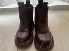 ブラウン ジッパー付き ベビーブーツ　キッズブーツ　753ブーツ　茶色