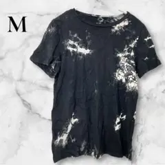 一点物✨️タイダイデザイン【M】半袖Tシャツ モノトーン モード ユニセックス