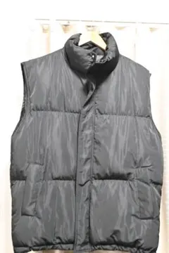 ブラック ノーカラー ベスト サイドポケット付き