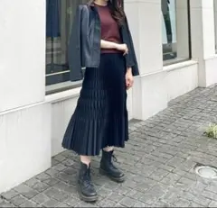 Theory ブラック プリーツスカート 00 レディース 未使用品