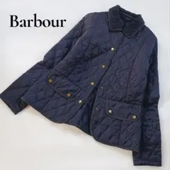 バブアー　キルティングジャケット　きれいめ　ウエストシェイプ　ネイビー　Mサイズ