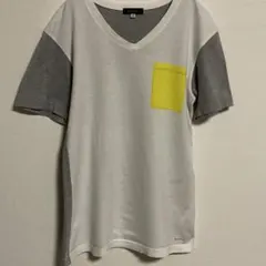 ポールスミス Tシャツ ブランドロゴ ツートンカラー M 白×グレーのサムネイル