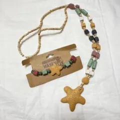 ネックレス　ブレスレット　星　珊瑚