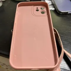 ストラップ付きピンクiPhoneケース