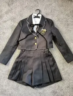 卒服·レピピ·ブラック·パンツスーツ160と靴のセット