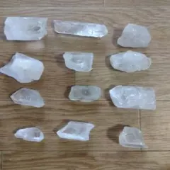 天然石 透明結晶 原石 12個セット 644g