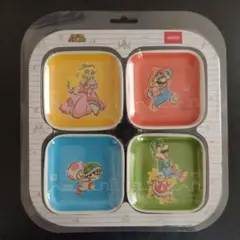 スーパーマリオメラミンプレート４枚セット➕️一番くじゲッソーの醤油差し!!